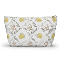 Lemon Tile Accessory Pouch w T-bottom in Gray